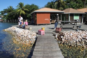 Konkyliehav ved brygga i Woburn Bay